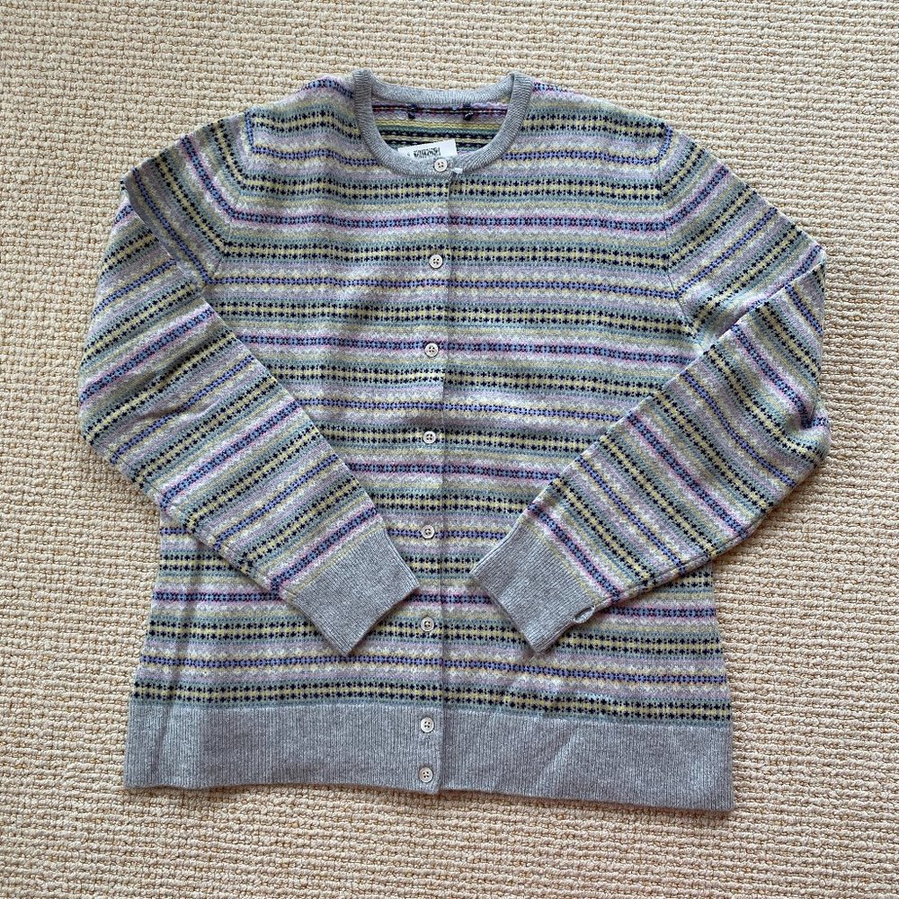 Lands End Gray Heather Fairisle